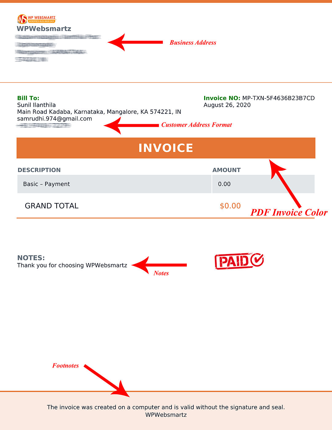 how to make a pdf invoices in wordpress